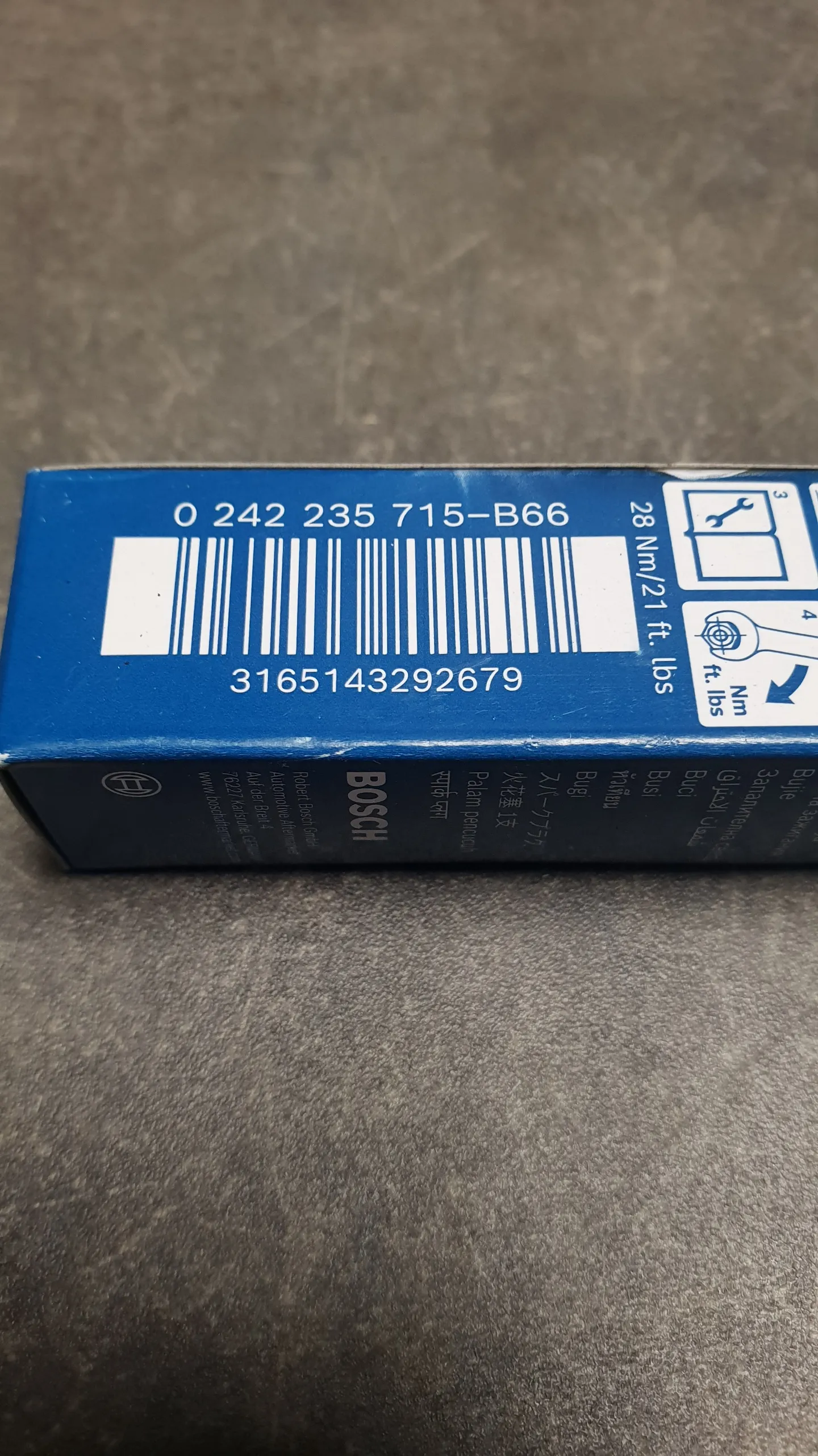 Свеча зажигания N45 [BOSCH FGR7KQE0, 4 контактная]