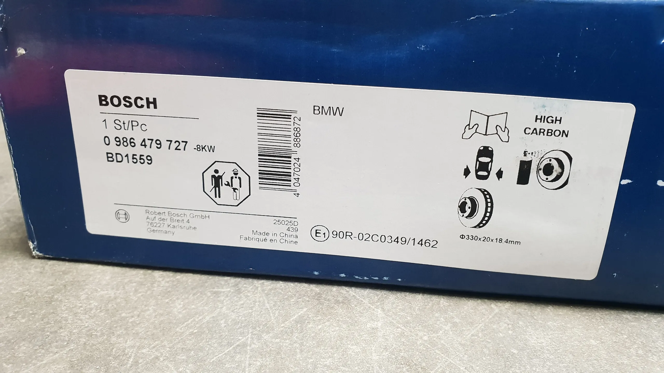 Тормозной диск задний F25,F26 (330X20)