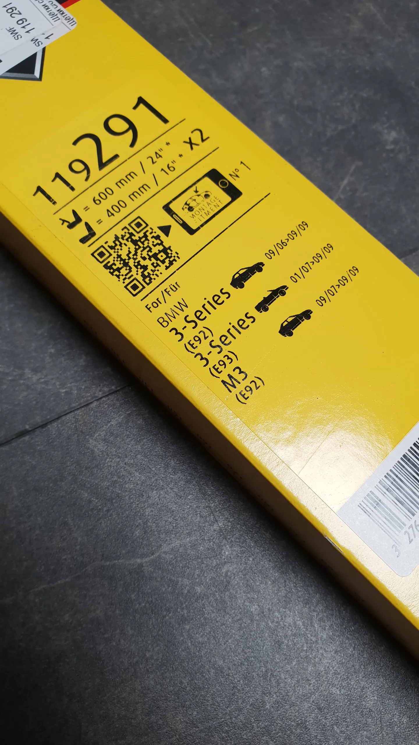 Комплект щеток E92,E93 [до 09.2009г.в.] (бескаркасные)