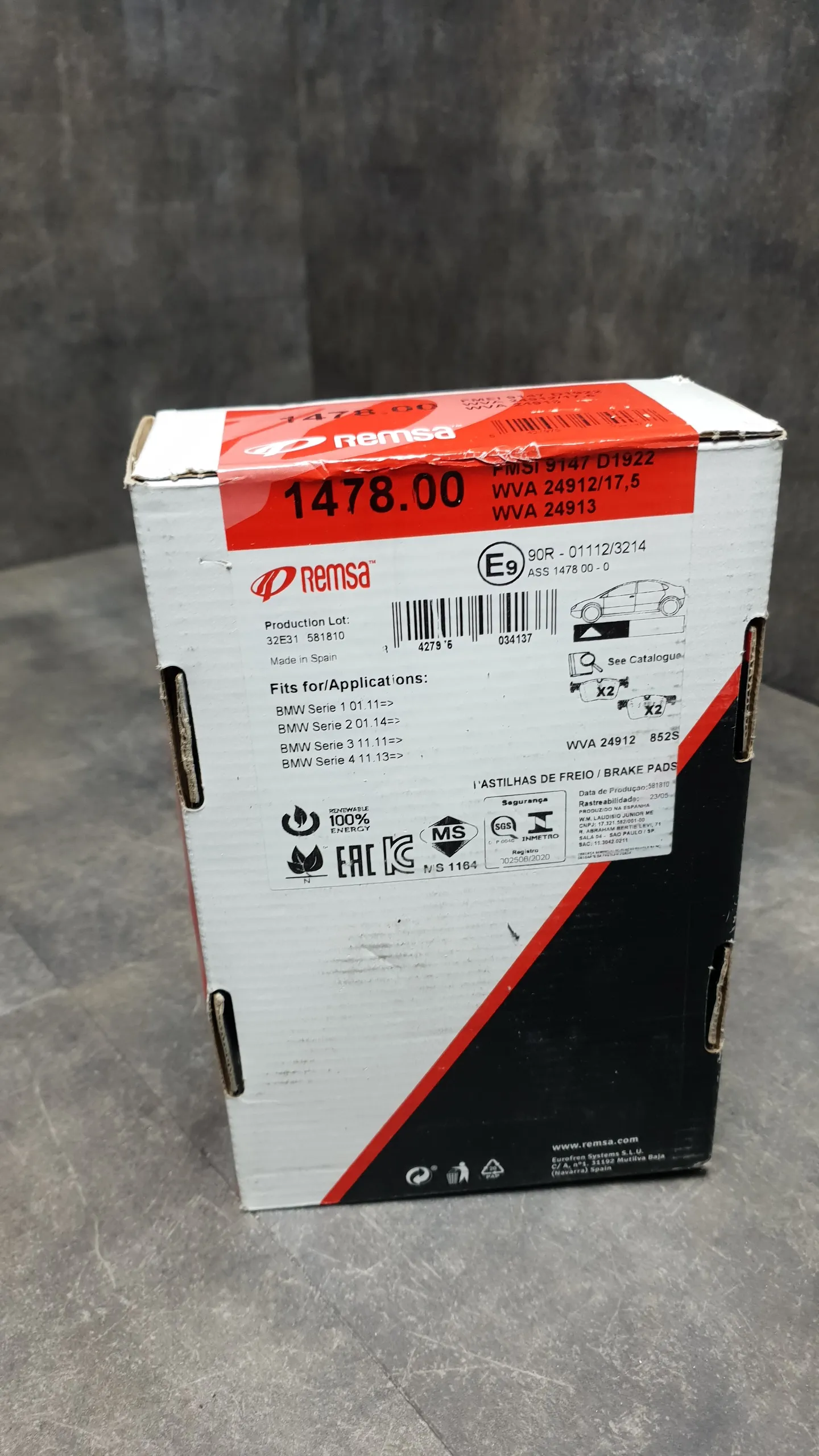 Колодки тормозные пер  F20,F21,F30 - 36 (1.6 - 2.0) см ВИН