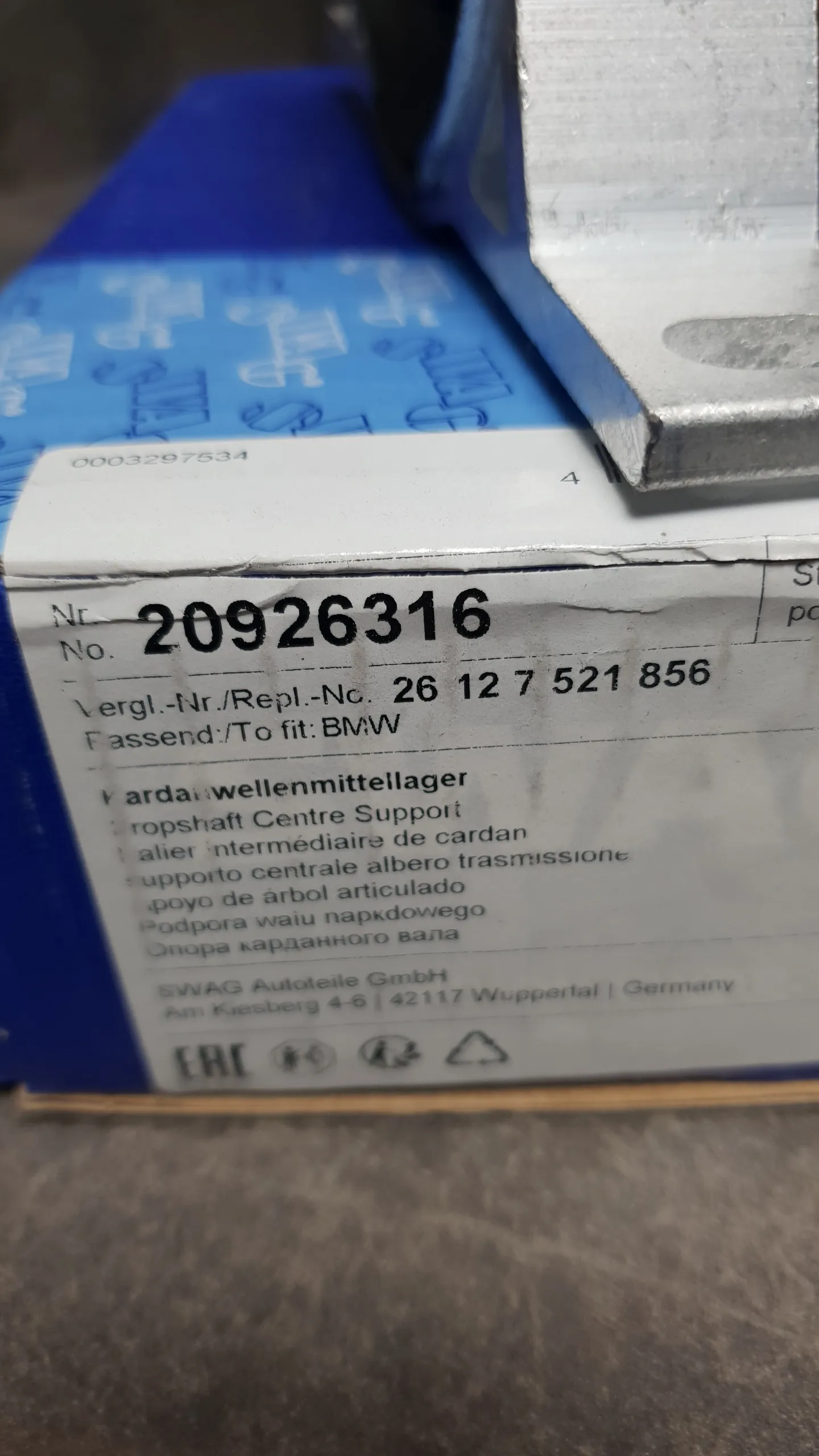 Подвесной подшипник кардана E60,E61,E63 [N62,M57,xi]