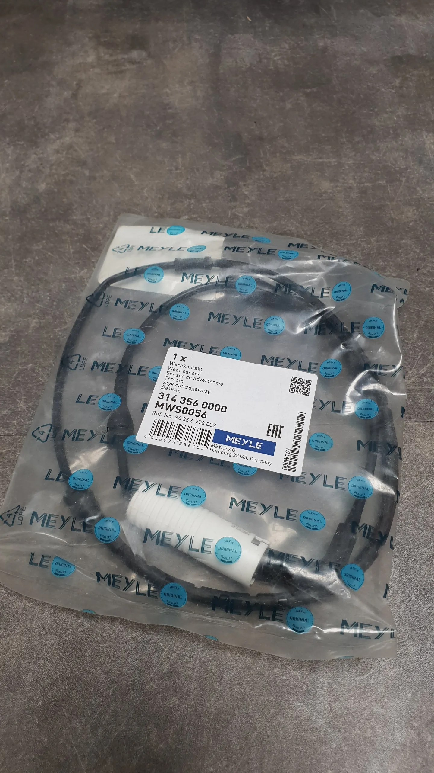 Датчик износа торм. колодок передн. E65,E66