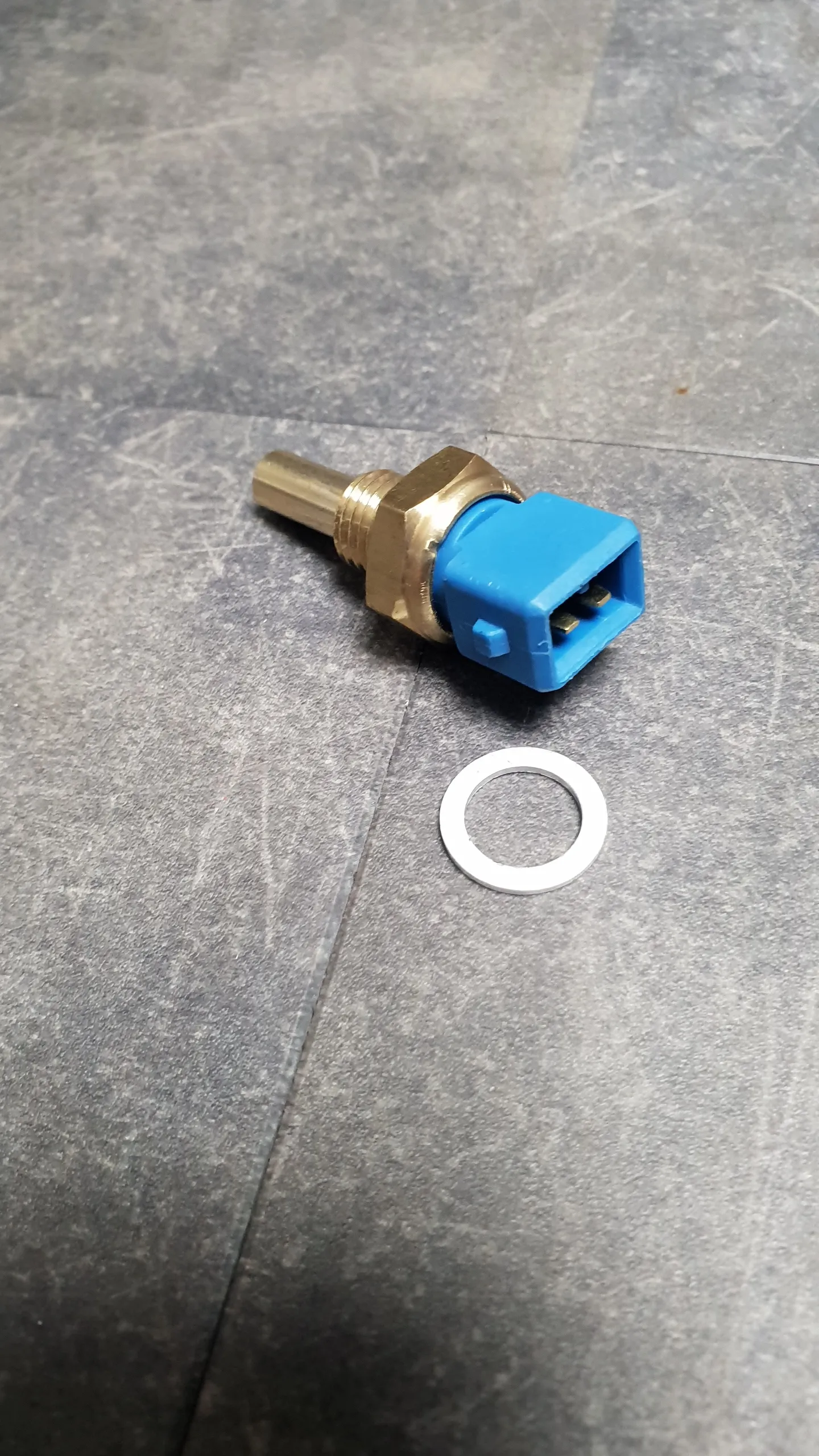 Датчик температуры охлаждающей жидкости [2 контакта, синяя фишка, на мозг]