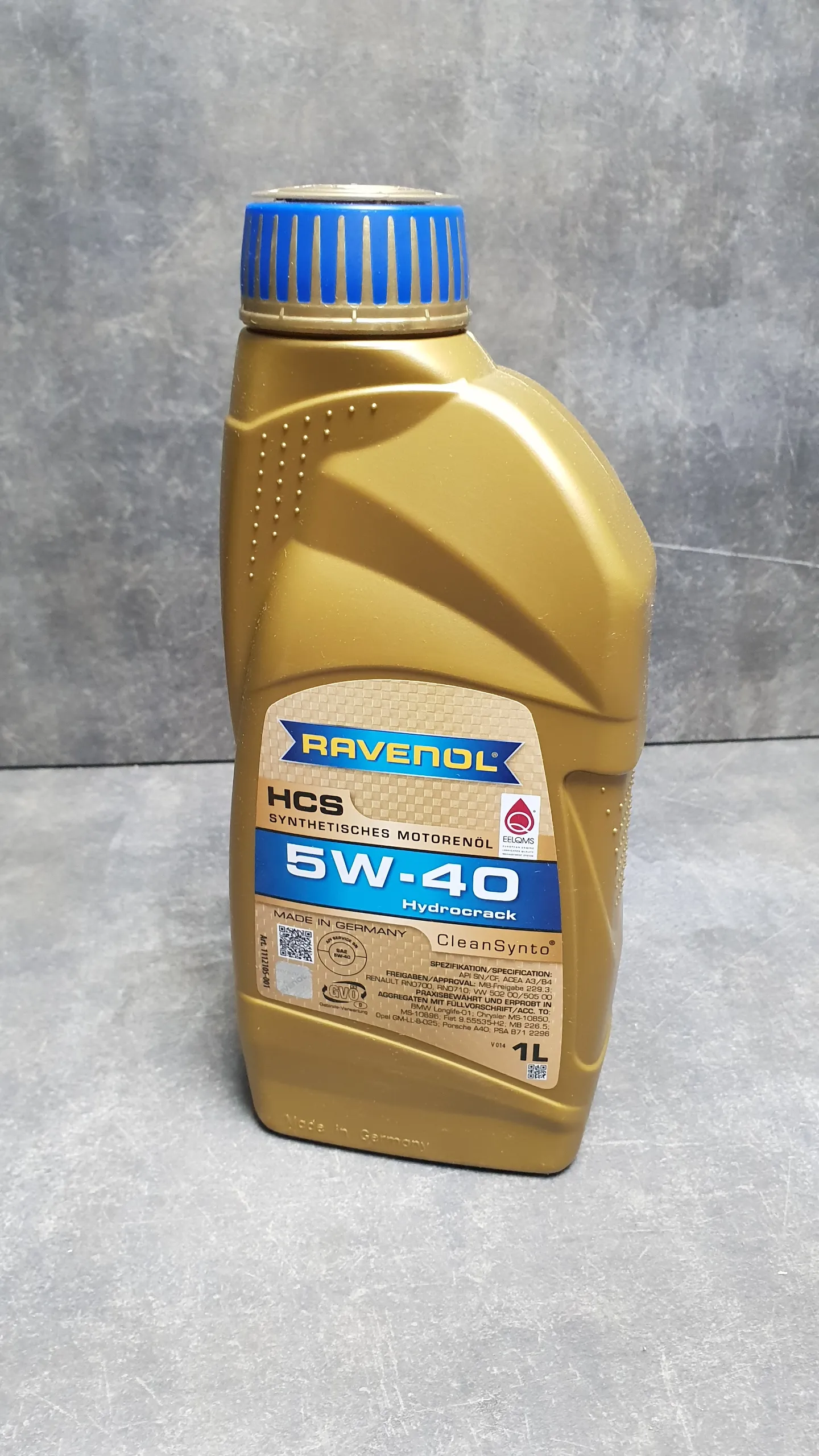 Масло моторное Ravenol HCS 5W40 Fullsynth, 1L