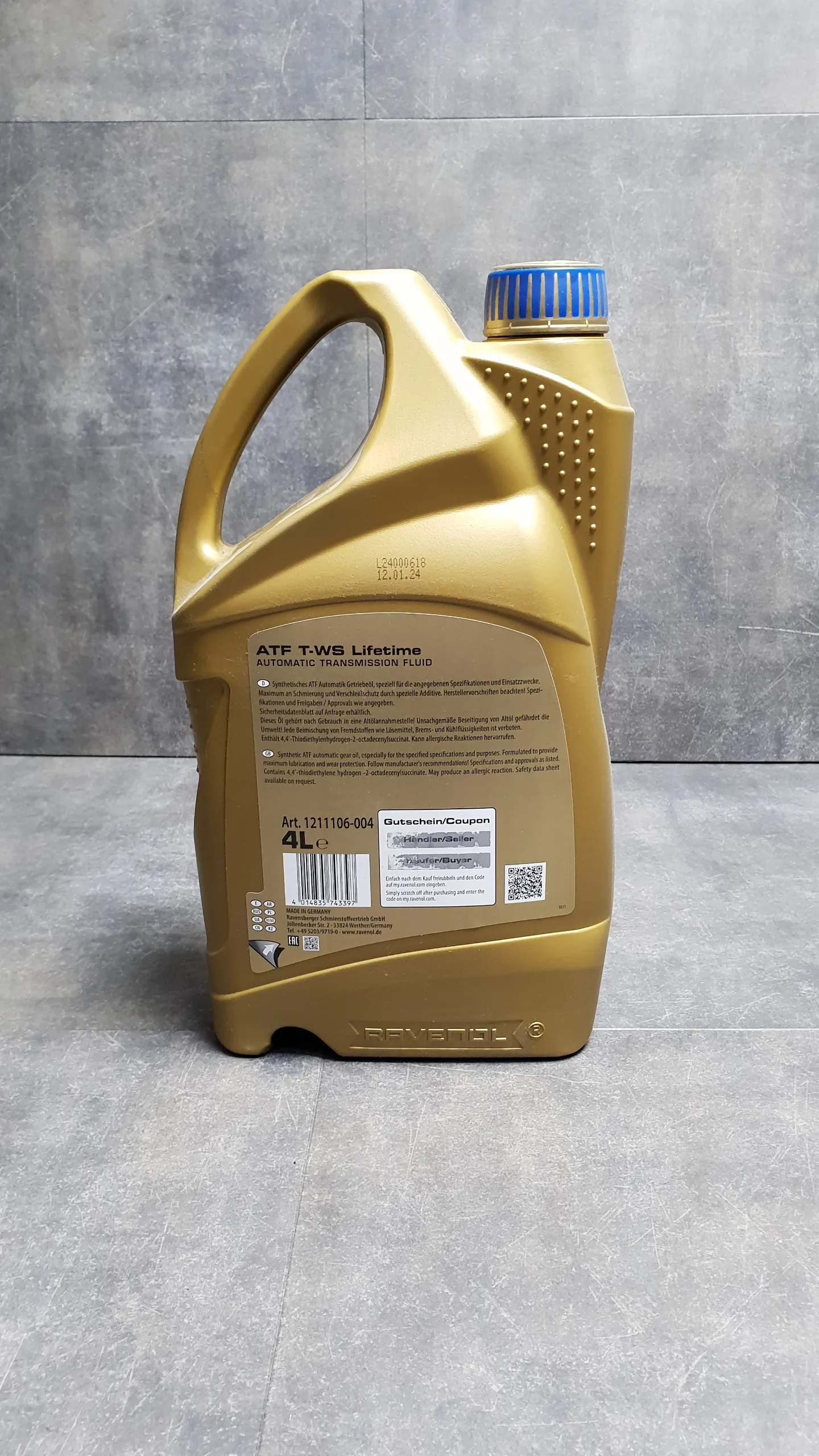 Масло трансмиссионное Ravenol "ATF T-WS Lifetime",4л