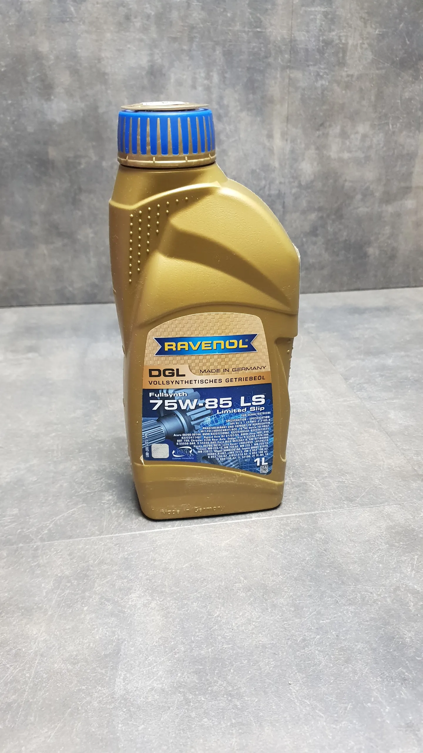 Масло трансмиссионное DGL 75W-85 LS (BMW Hypoid Axle Oil G1G2G5)