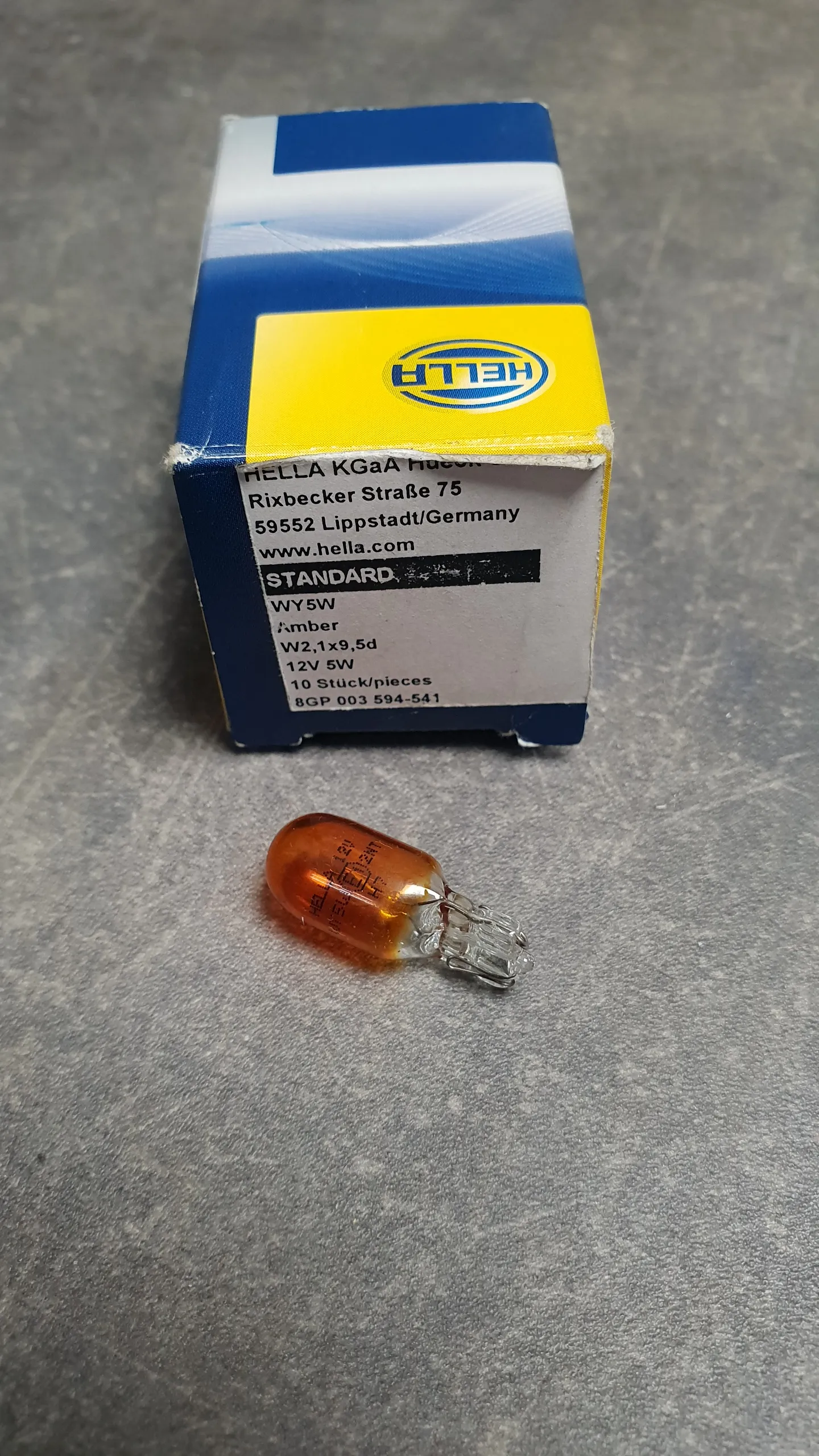 Лампа WY5W (12V,5W,патрон W2,1x9.5d),  N0177534