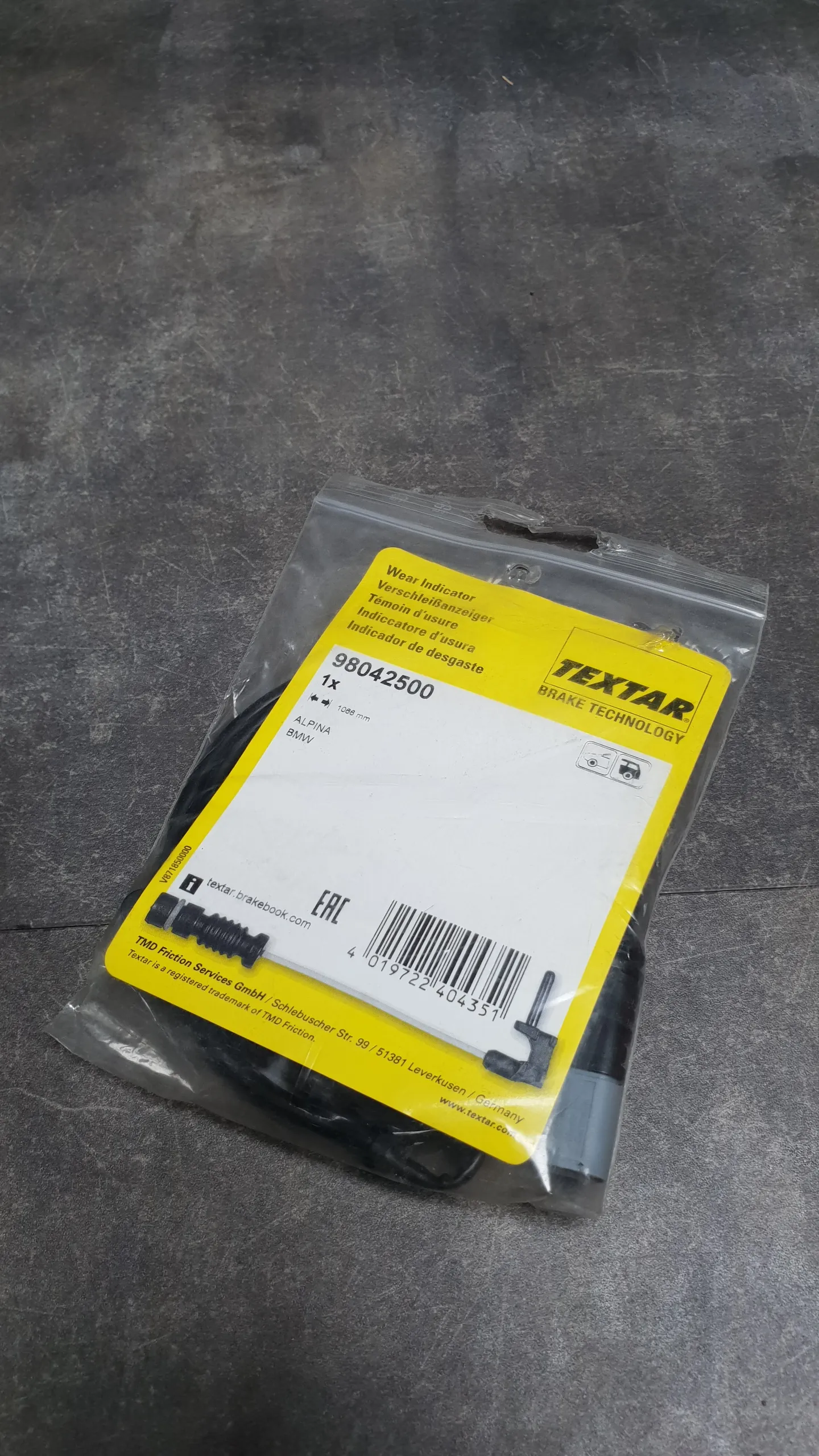 Датчик износа торм. колодок задн. F01,F02 (с 09.2009)