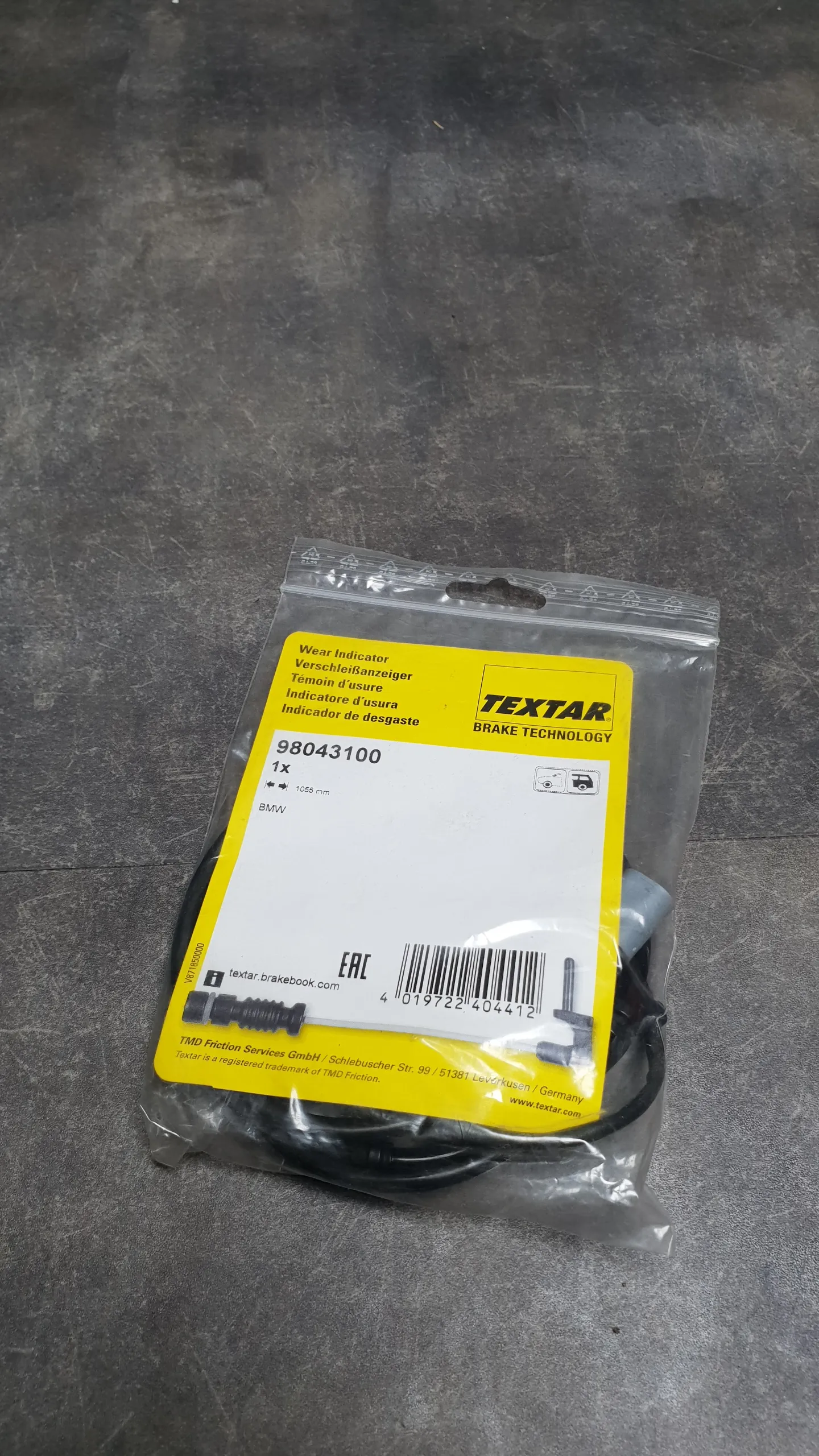 Датчик износа торм. колодок задн. F01,F02 (до 09.2009)