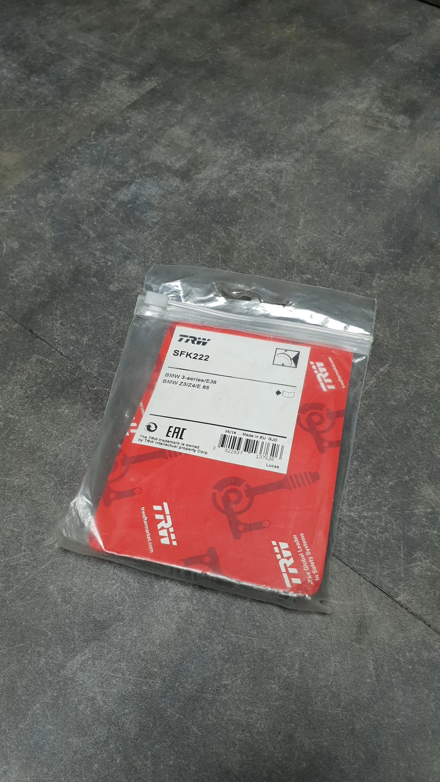 Комплект монтажный тормозных колодок E36 (система ATE)